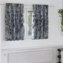 Aksominio tipo užuolaidos 2 pcs Sidabrinė Pilka 140 x 140 cm