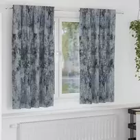 Aksominio tipo užuolaidos 2 pcs Sidabrinė Pilka 175 x 140 cm