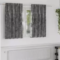 Aksominio tipo užuolaidos 2 pcs Pilka 140 x 140 cm Aksomas