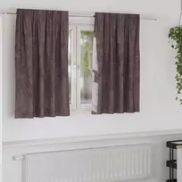 Aksominio tipo užuolaidos 2 pcs Ruda 140 x 140 cm Aksomas