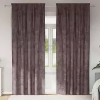 Aksominio tipo užuolaidos 2 pcs Ruda 260 x 140 cm Aksomas