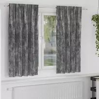 Aksominio tipo užuolaidos 2 pcs Pilka 175 x 140 cm Aksomas