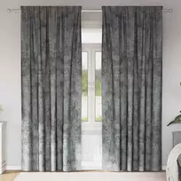 Aksominio tipo užuolaidos 2 pcs Pilka 245 x 140 cm Aksomas