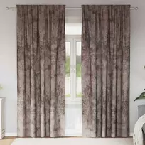 Aksominio tipo užuolaidos 2 pcs Kapučino 245 x 140 cm Aksomas