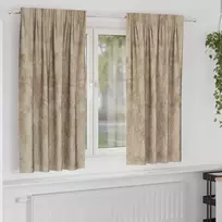 Aksominio tipo užuolaidos 2 pcs šampano 175 x 140 cm Aksomas