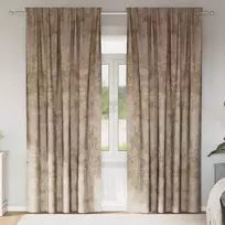 Aksominio tipo užuolaidos 2 pcs šampano 260 x 140 cm Aksomas