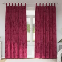 Aksominio tipo užuolaidos 2 pcs Vyno raudonumo 260 x 140 cm
