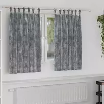 Aksominio tipo užuolaidos 2 vnt. Pilka 140 x 140 cm Aksomas