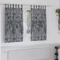 Aksominio tipo užuolaidos 2 pcs Sidabrinė Pilka 140 x 140 cm