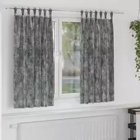 Aksominio tipo užuolaidos 2 pcs Pilka 175 x 140 cm Aksomas