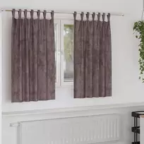 Aksominio tipo užuolaidos 2 pcs Ruda 140 x 140 cm Aksomas
