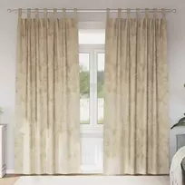 Aksominio tipo užuolaidos 2 vnt. Kreminė 225 x 140 cm Aksomas