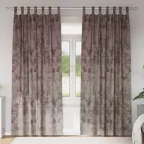 Aksominio tipo užuolaidos 2 pcs Kapučino 225 x 140 cm Aksomas