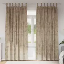 Aksominio tipo užuolaidos 2 vnt. šampano 245 x 140 cm Aksomas