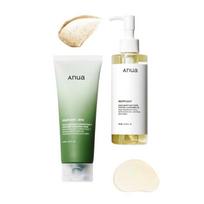 Anua Heartleaf Double Cleansing Set (Heartleaf Pore Control Cleansing Oil 200mL + Heartleaf Quercetinol Pore Deep Cleansing Foam 150mL)