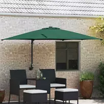Sodo skėtis Žalia 248,5 x 247,5 x 160 cm Poliesteris ir plienas