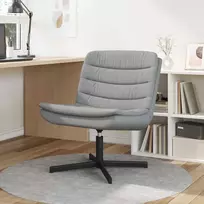 Fotelis Sukamasis krėslas Šviesiai pilka 63 x 75 x 76 cm audinys