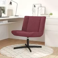 Fotelis Sukamasis krėslas Vyno raudona 63 x 75 x 76 cm audinys