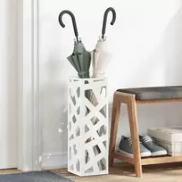 Lietaus skėtis stovas Balta 15,5 x 15,5 x 49 cm Plienas