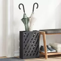 Lietaus skėtis stovas Juoda 28 x 12 x 41 cm Plienas