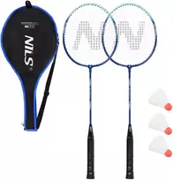 NRZ210 ALIUMINIO BADMINTONO RAKETĖS RINKINYS + 3 VEŽĖJIMAI + 1/2 NILS dangtelis