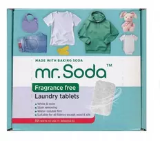 Mr&Mrs Fragrance Skalbimo tabletės su soda, 30 vnt. x 25 g, mr. Soda