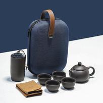 Portable Zisha Pot Kung Fu Travel Tea Set Outdoor Express Cup One Pot Four Cups Portable Bag Gifts