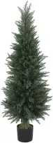 HOMCOM Dirbtinis kiparisas didelis 120 cm, dirbtinis augalas vazone, atsparus UV spinduliams, tikroviškai atrodantis, dekoracija svetainei, miegamajam, biurui, balkonui