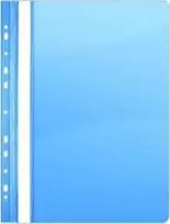 DONAU A4 formato PVC segtuvas, 10 vnt., kietas, mėlynas, su spaustukais