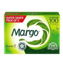 Margo Original Neem Soap 125gm X 5 | Natural Bathing Bar With Vitamin E For Clear Moisturised Skin | Deep Cleansing Neem Soap For Daily Use