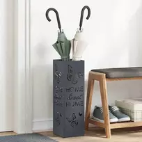Lietaus skėtis stovas Antracito 15,5 x 15,5 x 49 cm Plienas