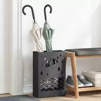 Lietaus skėtis stovas Juoda 28 x 12 x 41 cm Plienas