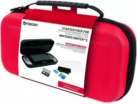 Nacon Kelioninio Nintendo Switch 2 Dėklo ir Ekrano apsaugos Rinkinys | Raudonas
