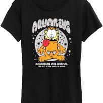 Garfield - Aquarius Garfield Astrology - Womens Short Sleeve Graphic T-Shirt S juoda