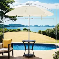 Songmics Paplūdimio skėčiai smėlio spalvos