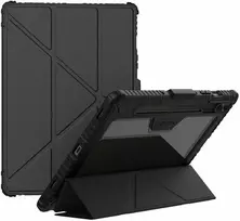 Nillkin Bumper PRO Protective Stand dėklas Multi-angle skirtas Samsung Galaxy Tab S10 FE juodos spalvos