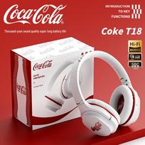Coca-Cola T18 Wireless Over-Ear Bluetooth Headphones