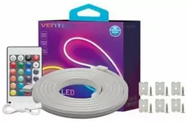 Vention silikoninė neoninė LED juosta su nuotolinio valdymo pultu, 12V, 2m