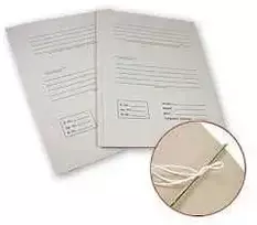 Aplankas SMLT, archyvinis, A4 4cm, 300g., su 2 raišteliais, su spauda, baltas, kartoninis, ekologi