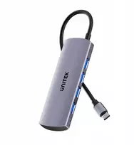 USB šakotuvas „Unitek“ 4w1 USB-C 10Gbps, 4x USB-A H1112EGY01