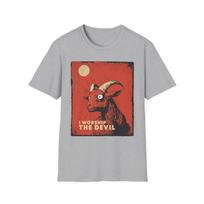 Devil Goat Satan Goth Baphomet Worship God Skull Biker Occult Satanic 2XL