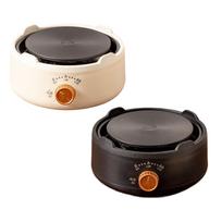 Electric Stovetop Versatile Cooking Small Hot Plate Single Burner Coffee Heater for Camping Picnic Home Indoor Outdoor Kitchen Beige White
