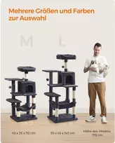 Braižymo stulpelis 112 cm su platformomis ir hamaku dūmų pilkos spalvos