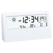 Multifunctional Electronic Temperature Humidity Meter Alarm Clock LED Thermometer Hygrometer Weather Station for Home Office balta