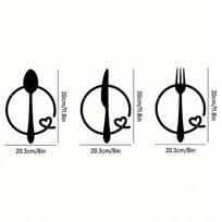 3 Pieces Minimalist Metal Wall Art Set Kitchen Utensil Decor Wall Hanging Gift įvairiaspalvis