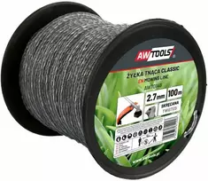 AW-Tools AWTOOLS PJOVIMO VALAS CLASSIC 2,4x100m / SUKTAS KVADRATINIS SU ŠERDIMI / RITĖ