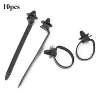 10/30/60x Car Nylon Black Cable Ties Push Mount Wire Harness Fastener Cable Clamp Clips Ties Management Car Wire Organizers