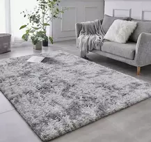 Rebiko Purus pliušinis kilimas šviesiai pilkas 100x150 cm pūkuotas minkštas kailinis