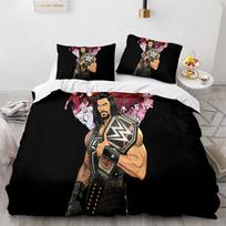 Wwe Eaw Bedding Set Single Twin Full Queen King Size Wrestling Game Bed Set Aldult Kid Bedroom Duvetcover Sets 3D Anime 034 EU Single(135*200cm)3pcs