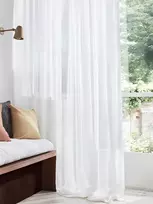 Dule Interior dieninių užuolaidų audinys Vualis, baltos spalvos